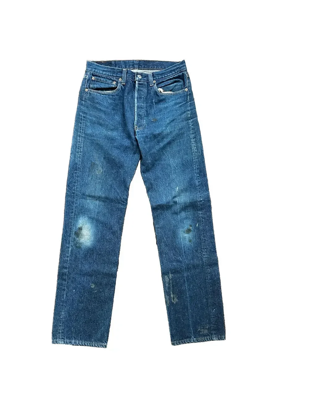 VTG 90s Levis 501 Button Fly 33x36 USA Tag Jeans Straight Wash Blue XX Act 30x31